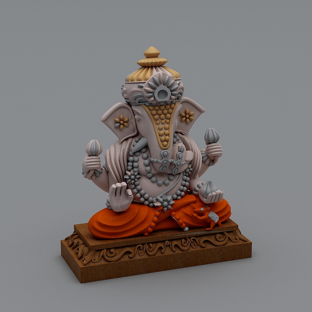 Incredible Ganesha 3D Model - Low Poly High Detail