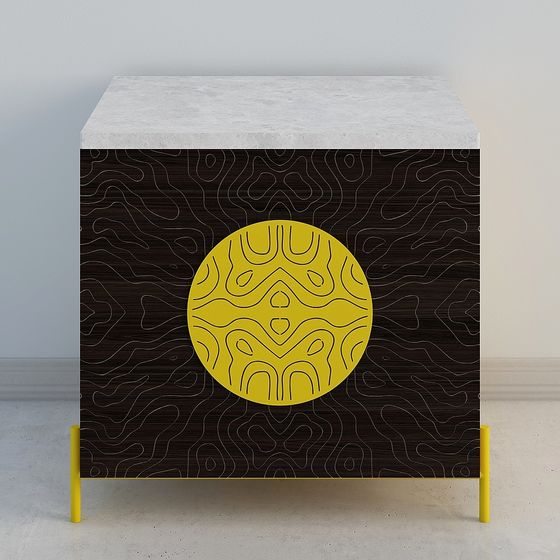 Abstract Art Side Table 3D model for Modern Spaces