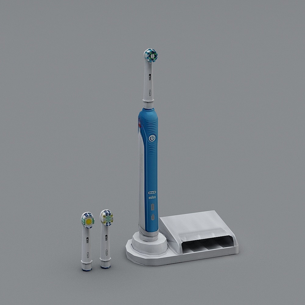 Stylish Electric Toothbrush Set 3D model