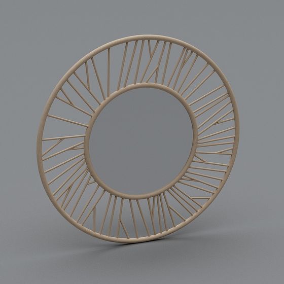 Sleek Curved Woven Ring 3D model