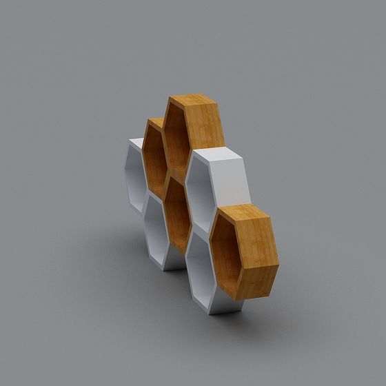 Honeycomb Bookshelf 3D model