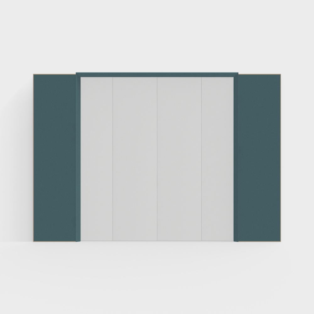 Bicolor Screen 3D model for Modern Spaces