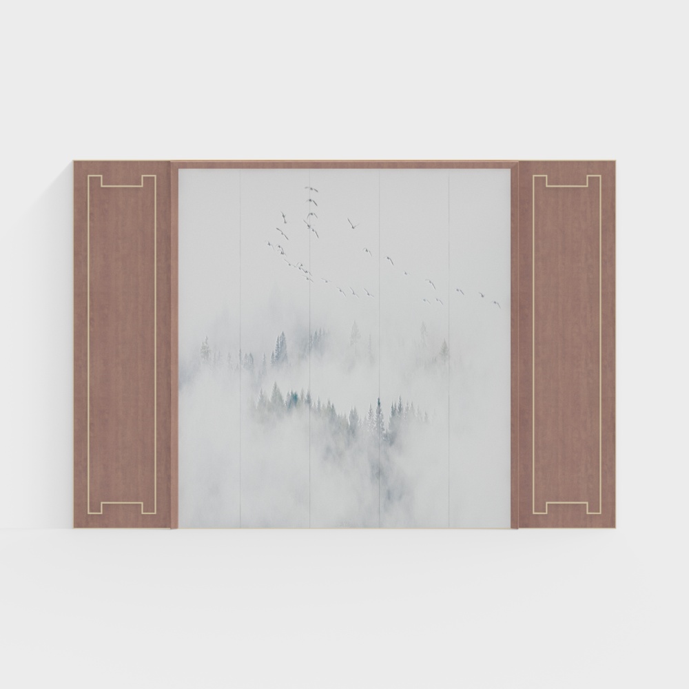 Morning Mist Forest Screen 3D model