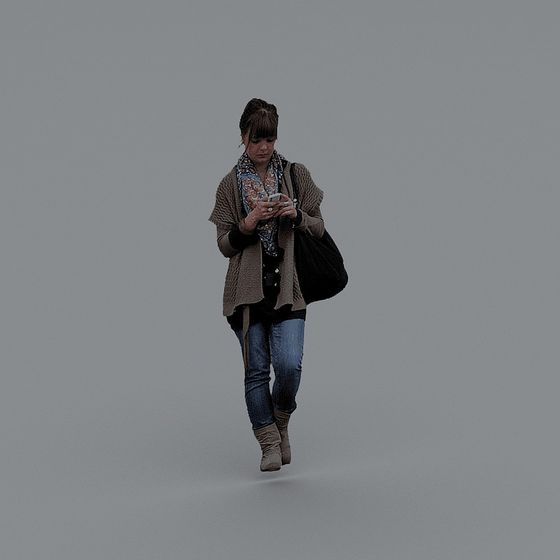 Modern Woman Walking 3D Model
