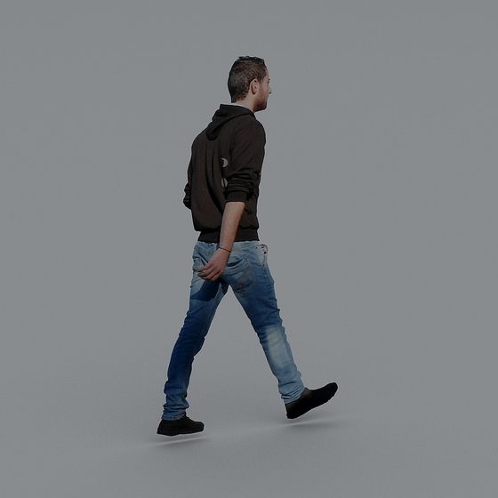 Walking Modern Youth 3D model