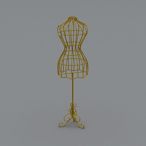 Wireframe Dress Form 3D model