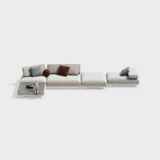Stylish Sofa 3D model for Modern Interiors