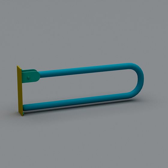 Stylish U-shaped Handrail 3D model in Low Poly Design