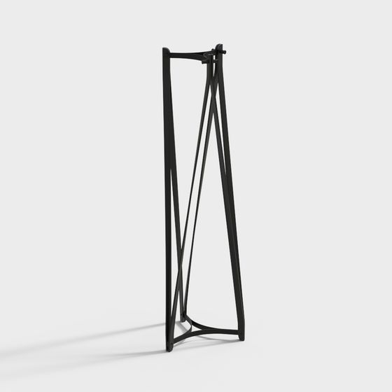 Sleek Low-Poly Coat Rack 3D model for Modern Spaces