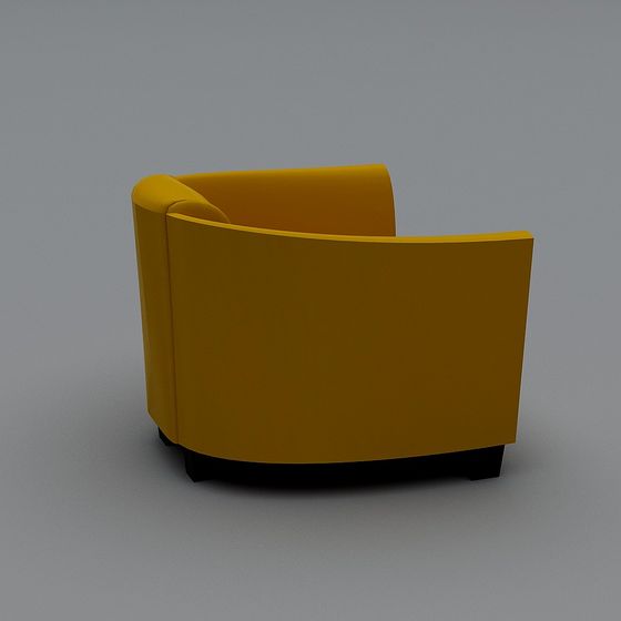 Curve Comfort Low-Poly Chair 3D model
