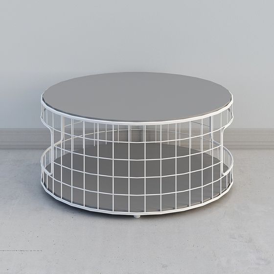 Contemporary Low-Poly Round Table 3D model