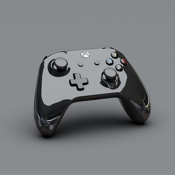 Futuristic Low Polygon Game Controller 3D model