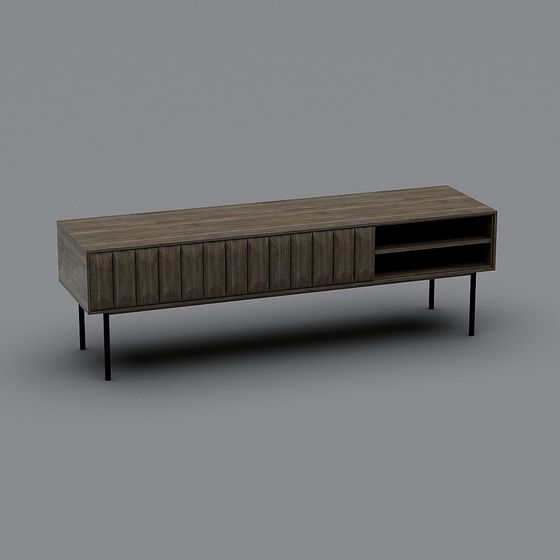 Stylish Minimalist TV Cabinet 3D Model