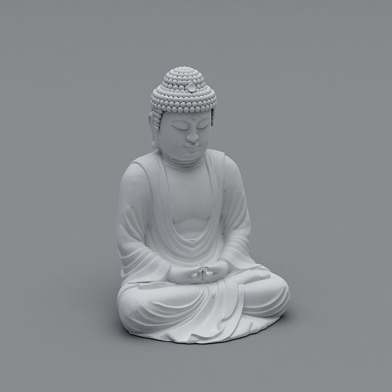 Zen Buddha 3D model for Tranquil Spaces