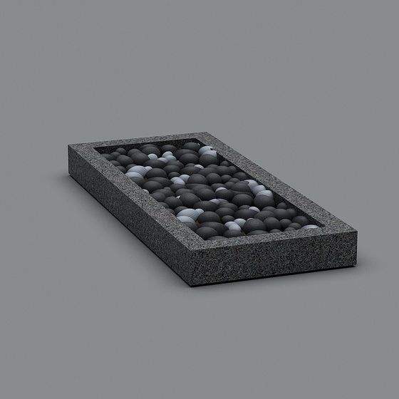 Stone Ball Pool 3D model for Modern Art Integration