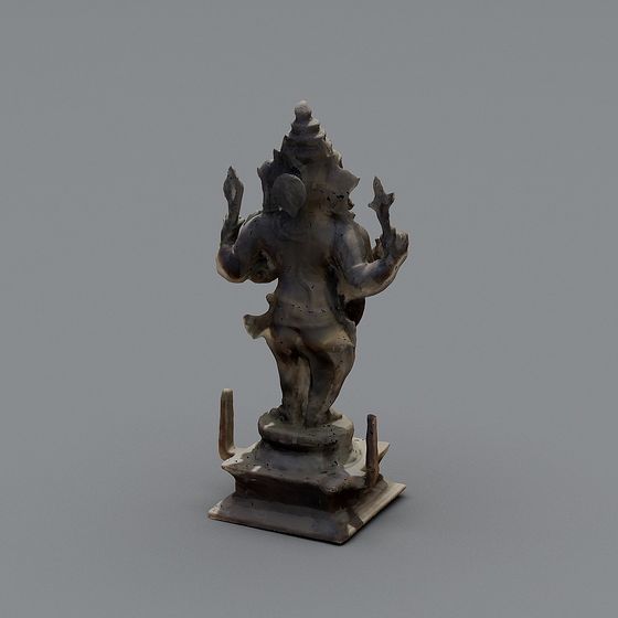 Ganesha 3D Model - Low Poly with High Detail
