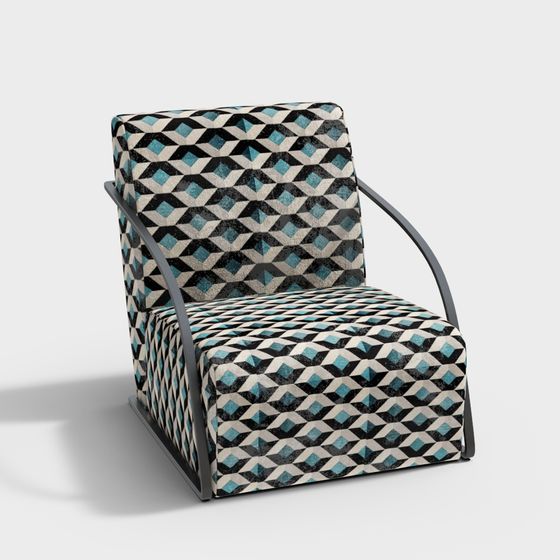 Geometric Low-Poly Chair 3D model