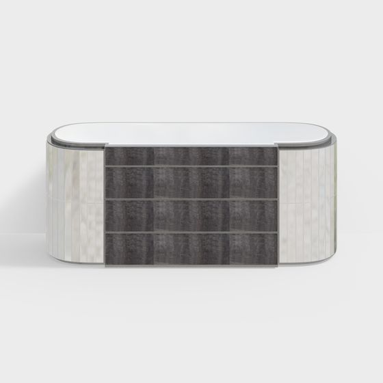 Oval Storage Console 3D model