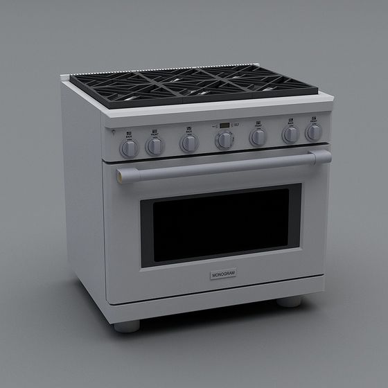 Minimalist High-Detail Stove 3D model