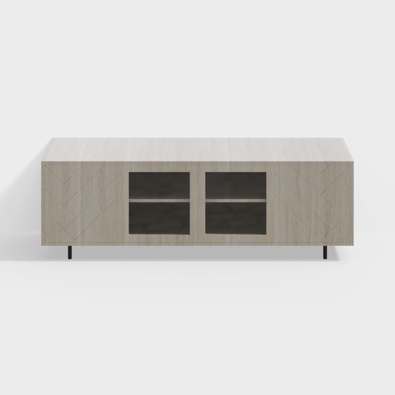 Stylish Minimalist TV Stand 3D model