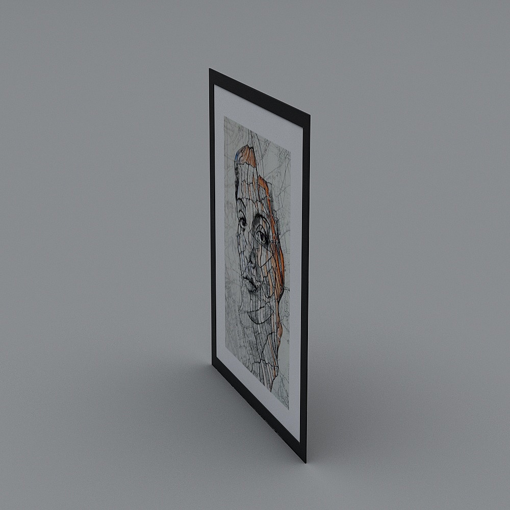 Abstract Portrait 3D Model in Low-Polygon Style