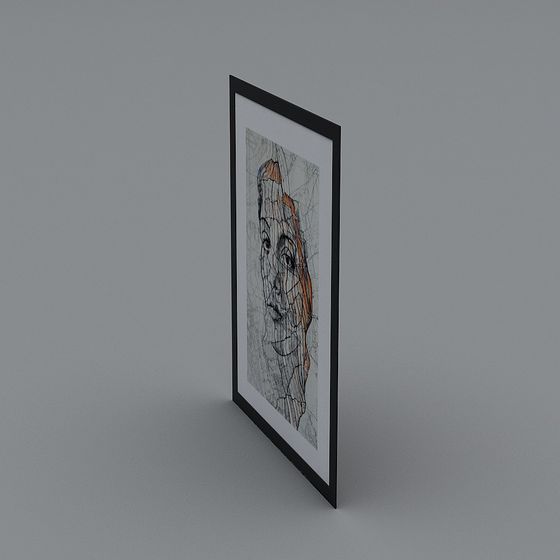 Abstract Portrait 3D Model in Low-Polygon Style