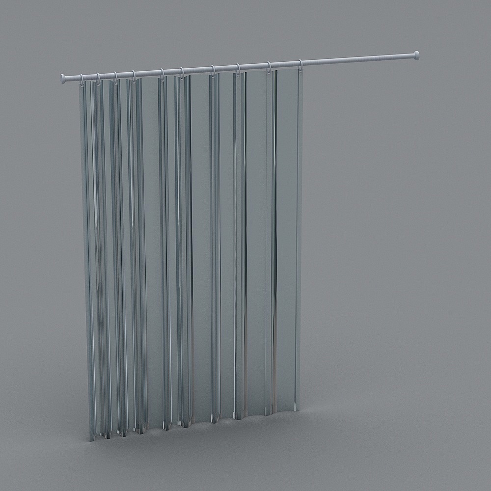 Stylish Glass Louver 3D model for Modern Interiors
