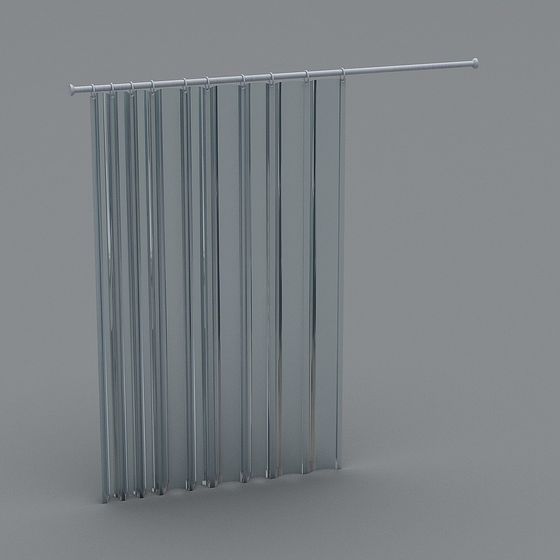 Stylish Glass Louver 3D model for Modern Interiors