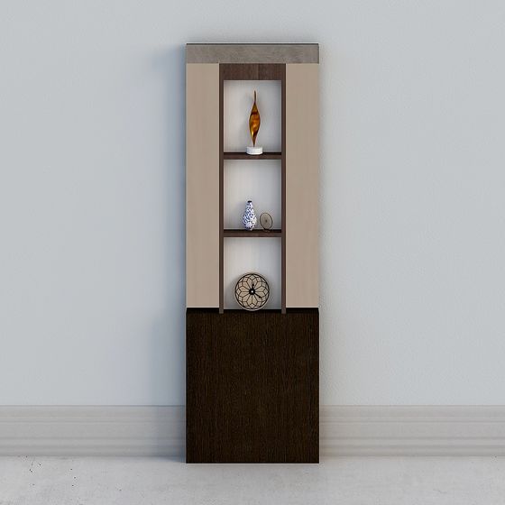 Chic Minimalist Display Cabinet 3D model