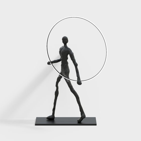 Walking Ring Low-Poly Human Model 3D model