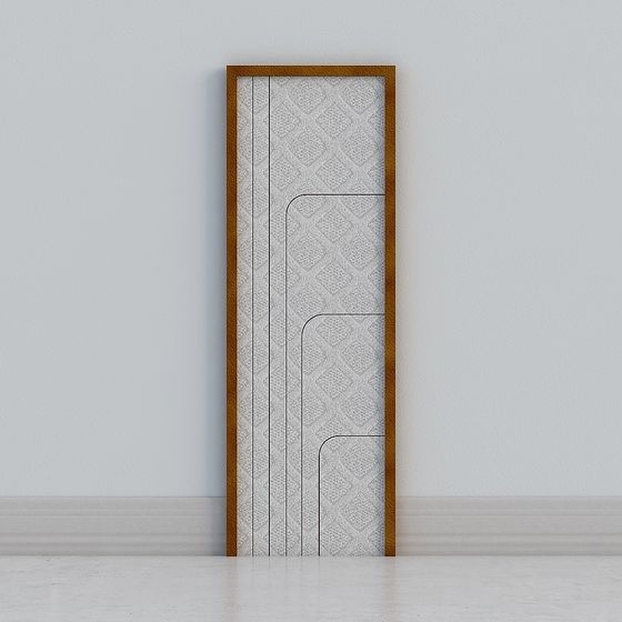 Elegant Low-Poly 3D Door Model Design