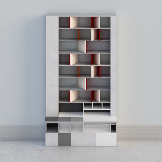 Modern Abstract Bookshelf 3D model