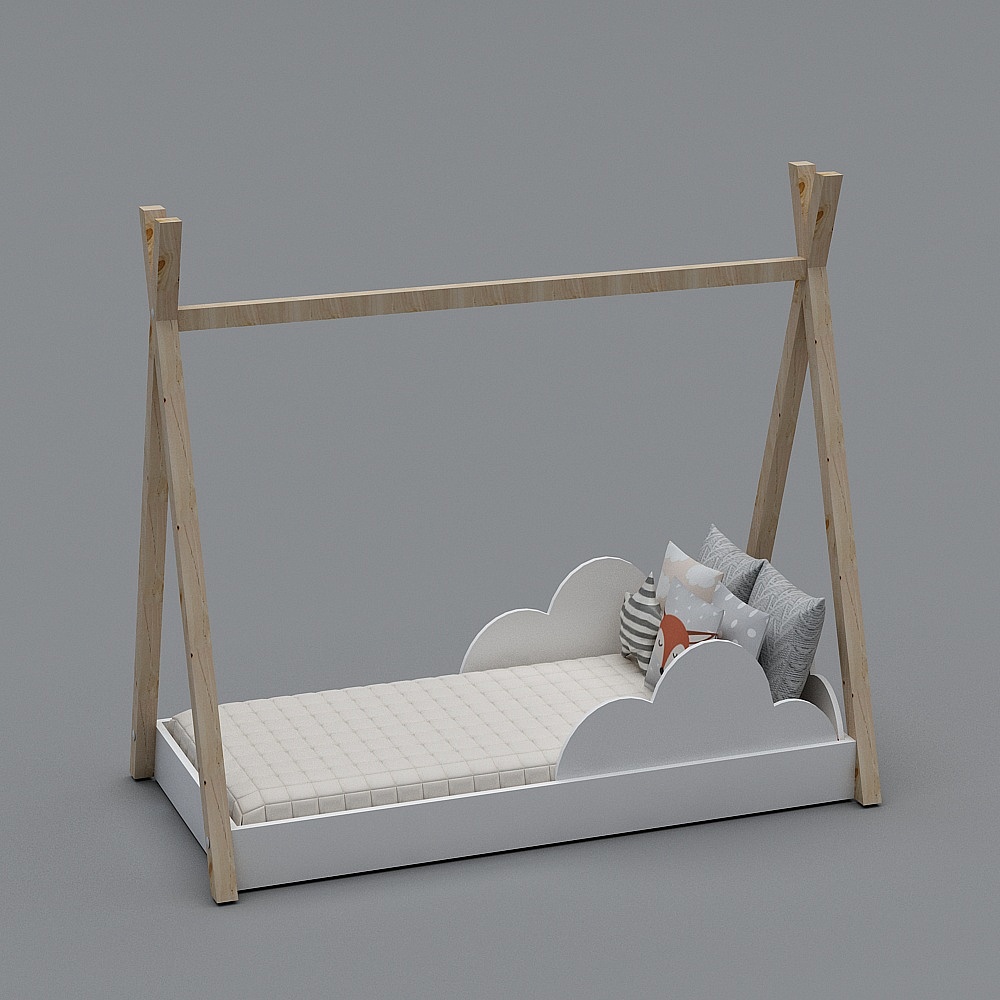 Charming Fairy Tale Bed 3D model
