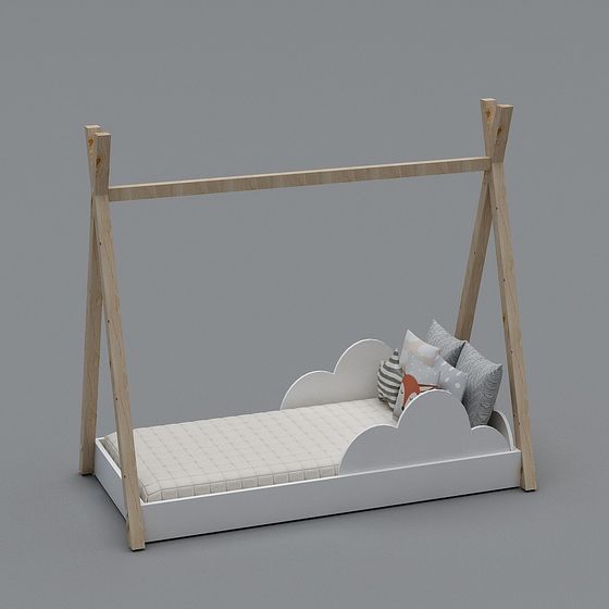 Charming Fairy Tale Bed 3D model