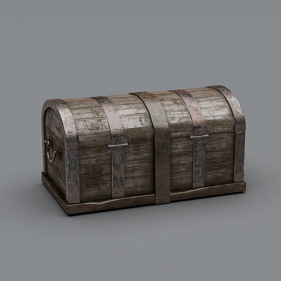 Vintage Treasure Chest 3D model