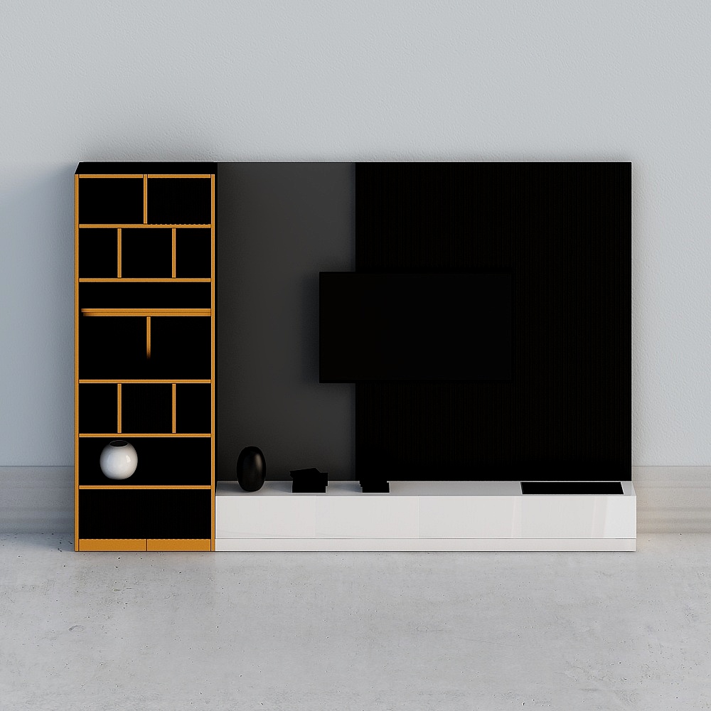 Tv Wall 04 Vray