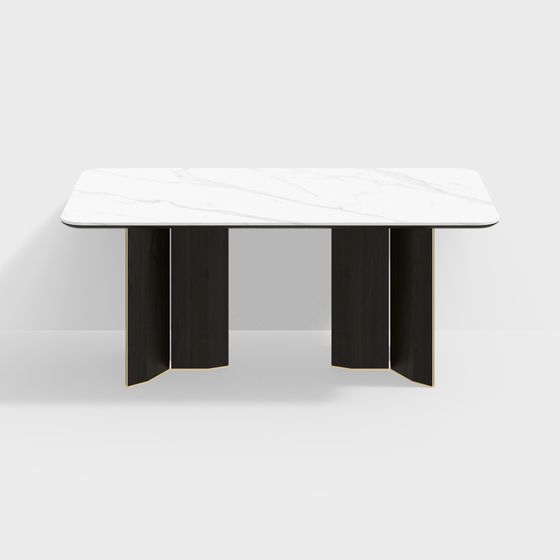 Stylish Marble Dining Table 3D model