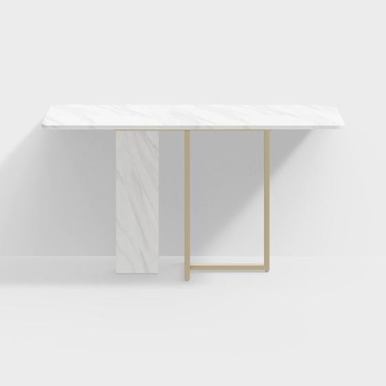 Modern Marble Dining Table 3D model