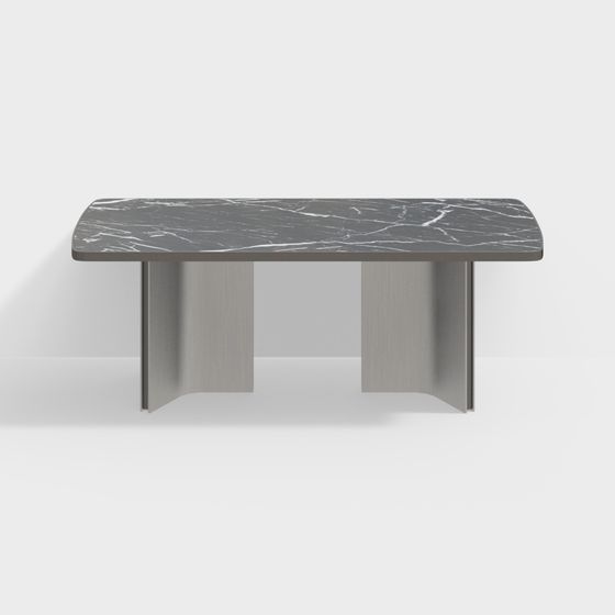 Urban Inspired Marble Dining Table 3D model