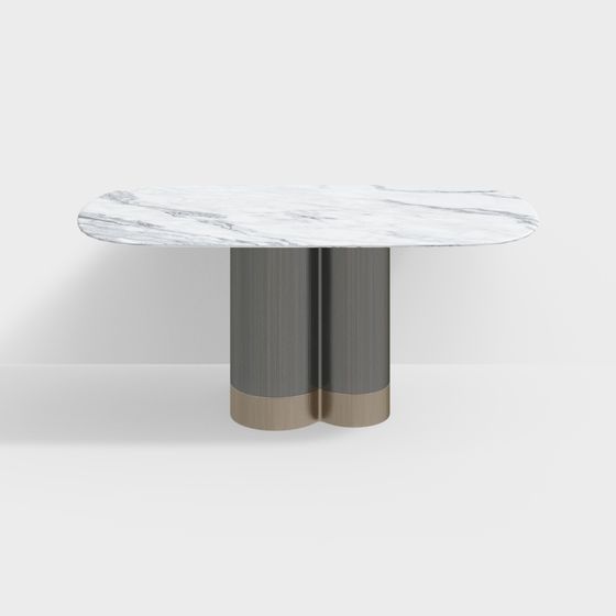 Elegant Marble Dining Table 3D model