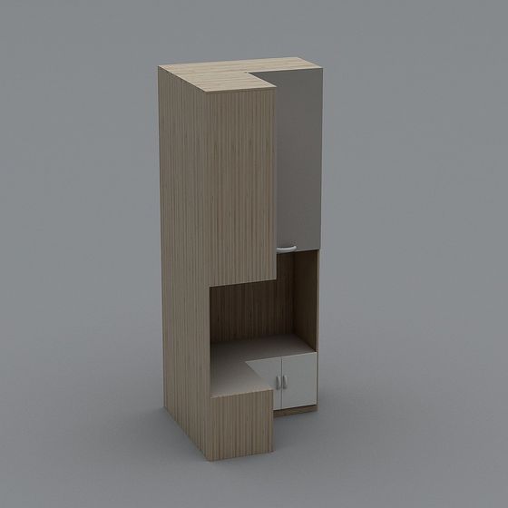 Urban Corner Storage Cabinet 3D model for Creative Projects