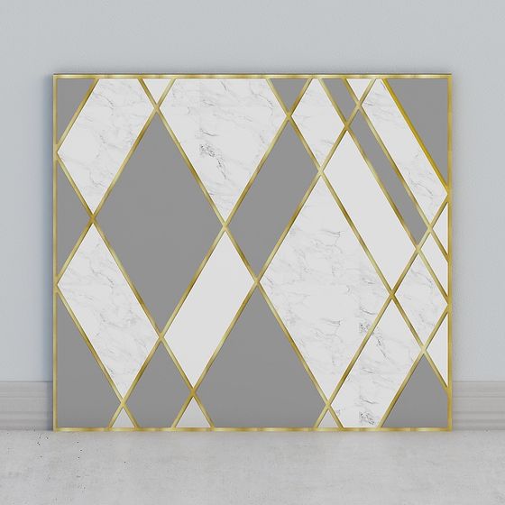 Geometric Marble Panel 3D model