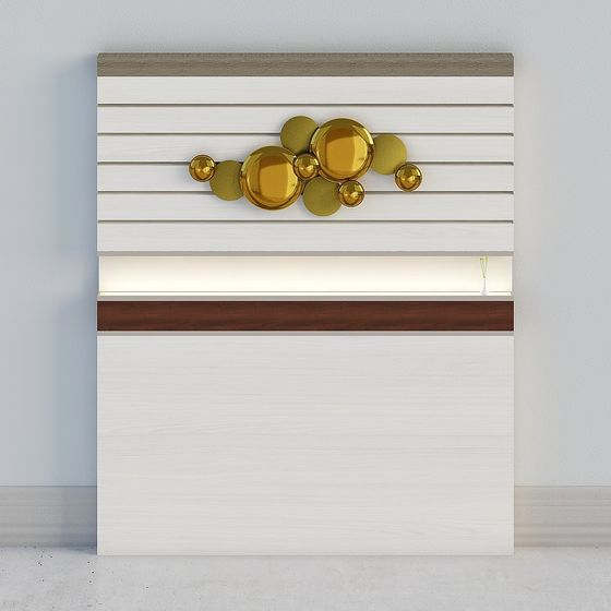 Golden Elegance Wall Panel 3D model for Luxurious Spaces