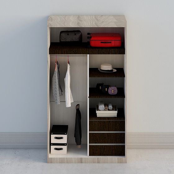 Minimalist Wardrobe 3D model for Modern Interiors
