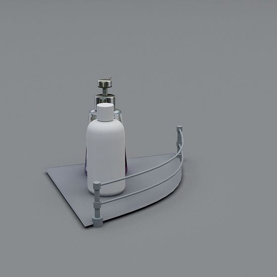 Modern Minimalist Bathroom Corner Rack Set 3D model