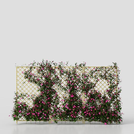 Vibrant Modern Vines 3D Model for Memberships