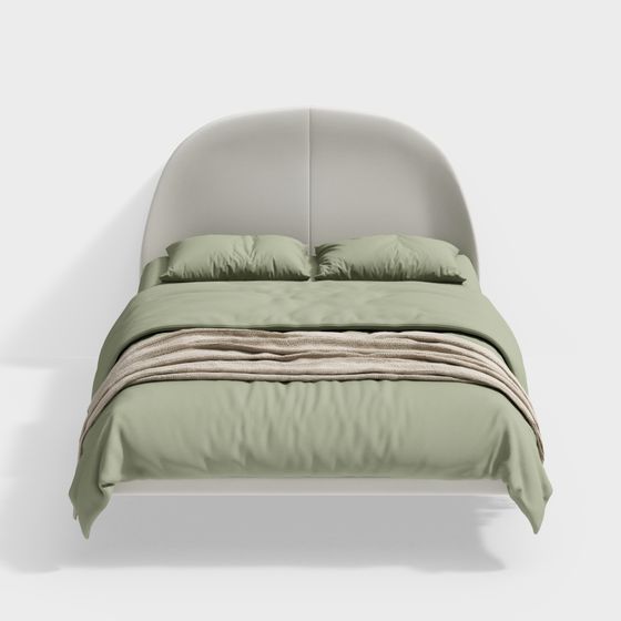 Stylish 3D Bed Model for Contemporary Spaces
