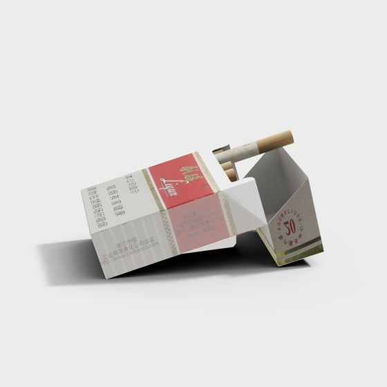 Elegant Low-Poly Cigarette Box 3D model