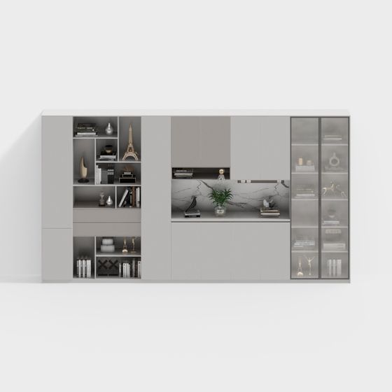 Urban Elegance Bookshelf 3D model for Creative Projects