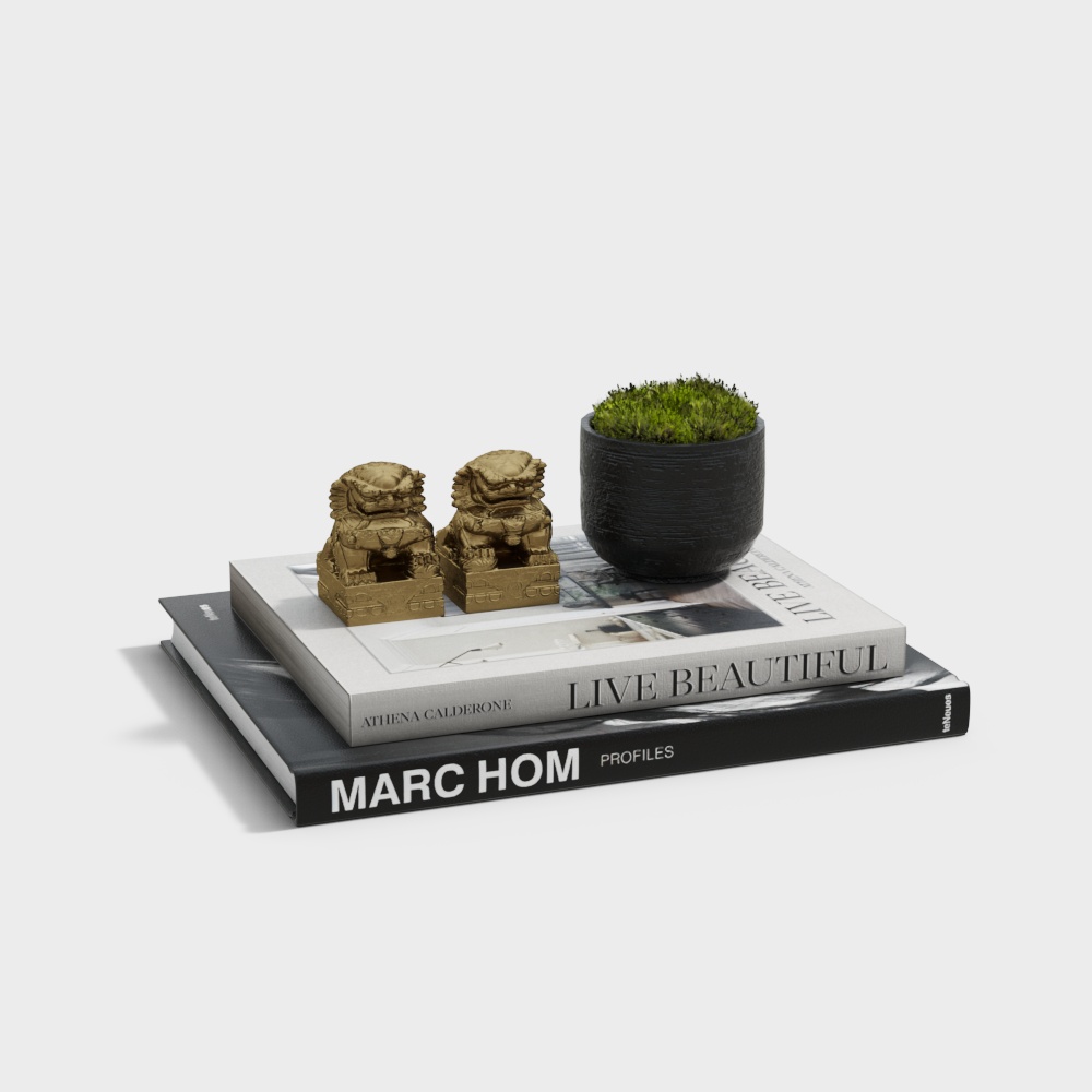 Elegant Golden Lion Sculpture 3D model
